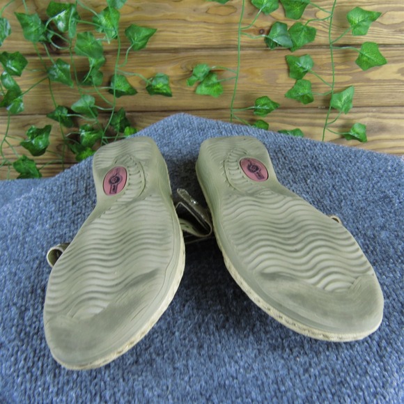 Earth Spirit Women  Slide Gold Leather Sz 8.5 Medium Gently‎ Used 2025 - Picture 6 of 6